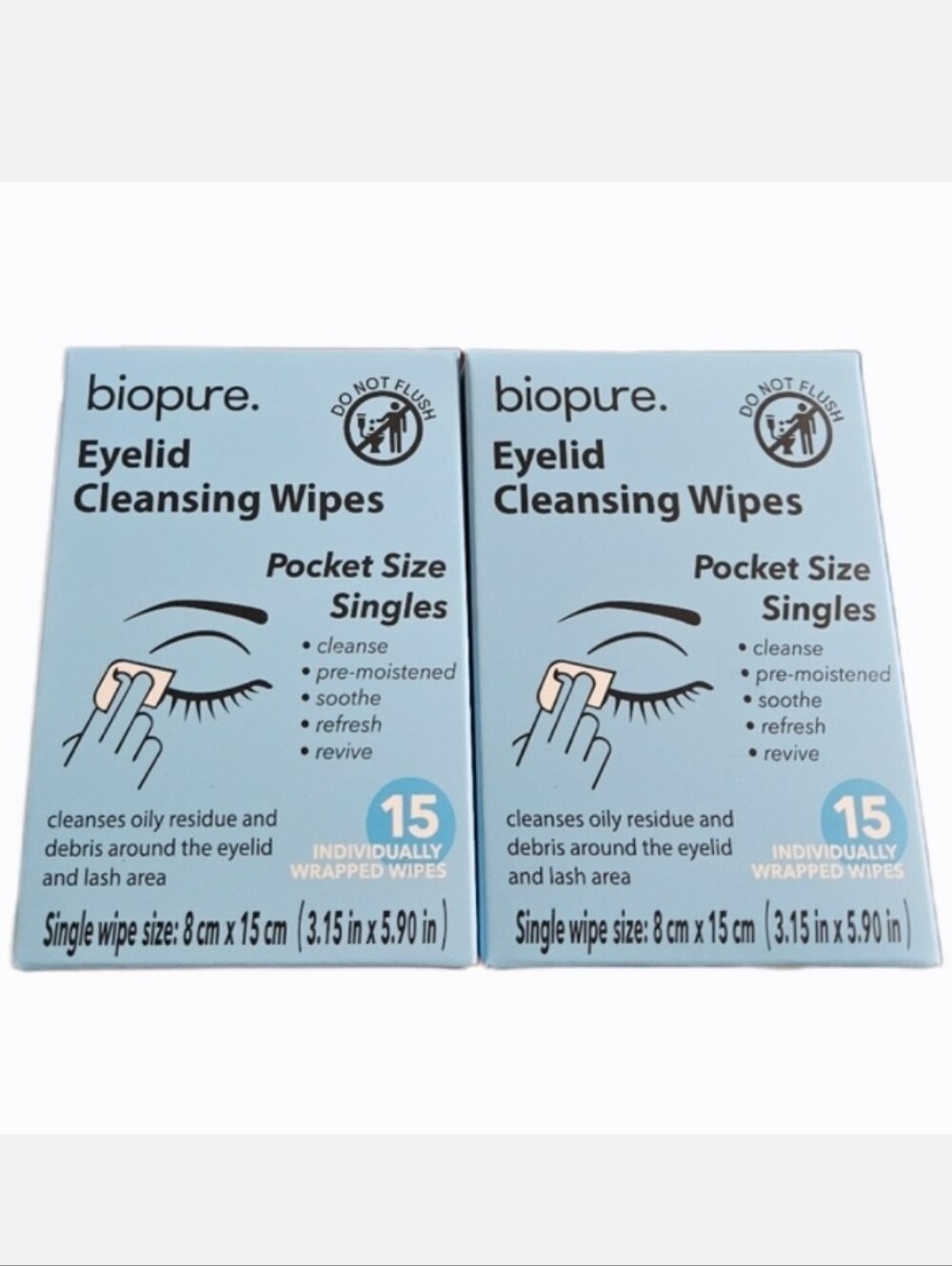 NWT 》2pks/30pcs《 BIOPURE EYELID CLEANSING WIPES!